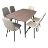 Hot Selling Modern Design Home Dinning Table Set/Dining Room Furniture/wooden Dining Table 6 chairs