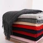 100% Wool Scarf 2019 Custom Design Printing Winter Wool Scarf