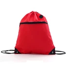 Satin Wholesale Promotional Polyester Drawstring Backpack Rpet Bag With Pockets For Christmas Gift