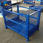 Wholesale metal equipment wire mesh warehouse pallet auto parts storage cage