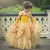 S11808B 2018 Baby Girl Baptism Dress Toddler Birthday Party Girls Dresses Sparkle Sequins Princess Pink Tulle Tutu Dress