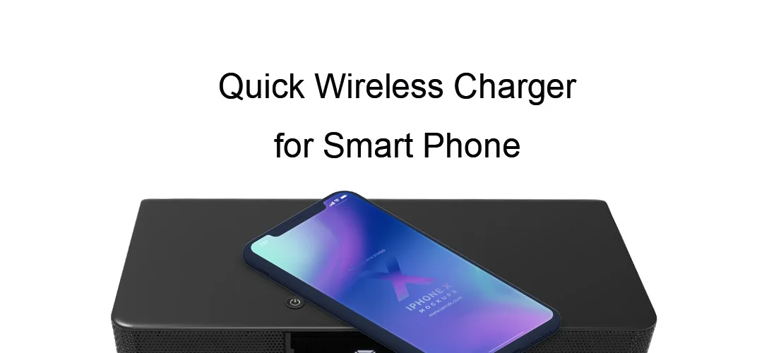 best budget compatible sound in 10W radio Wireless Bluetooth Speaker with display Remote Control wireless charger for party - ANKUX.COM