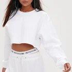 2019 Erogenous Comfy University Dance White Ultimate Cropped Sweatshirt