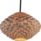 Natural Woven Pendant Lamp Shade Rattan Material Shades for Hotel Bar
