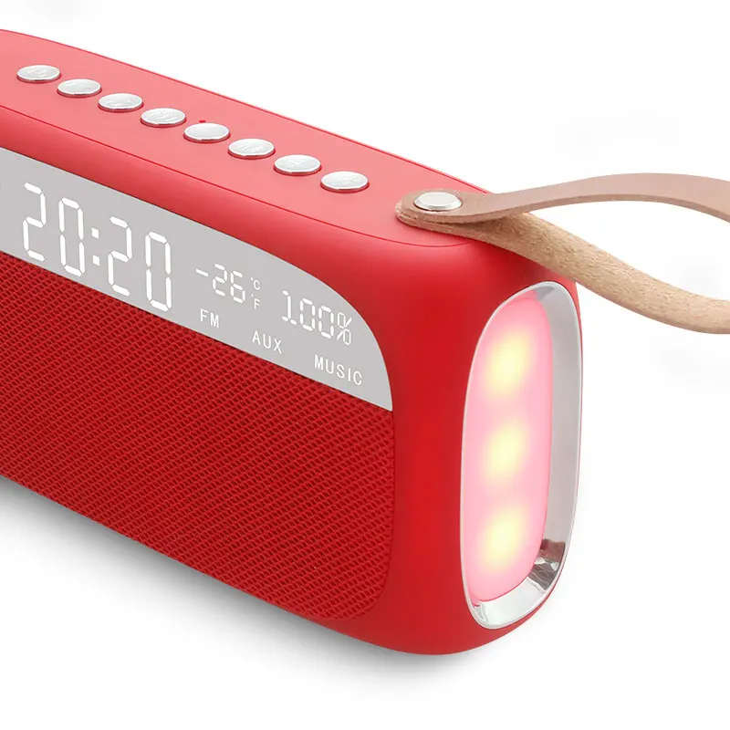 DIGITAL ALARM CLOCK WIRELESS SPEAKERT FASHION 2x5W 2400MAH DOUBLE MOODLIGHT MIRROR TIME DISPLAY - ANKUX.COM
