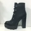 PU upper metal chain platform ankle boots direct manufacturer boots black boot women shoes