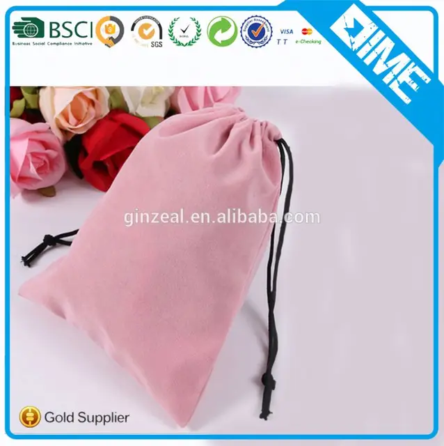 wholesale fabric gift packaging velvet bag for jewelry
