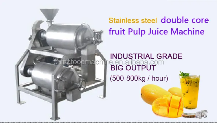 Mango Puree Extractor Machine 500kg Hour Industrial Stainless Steel