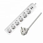EU 2 usb power adapter smart power outlet electric socket
