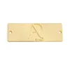 Bag Accessories Golden Metal Logo Plate with 2 Holes, Sewing Engraved Logo Metal Label Tag for Handbag