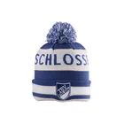 Custom Russian Baggy Blue 100% Cotton Sublimation Large Beanie Hat With Top Ball