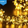 christmas led string light with flower decorations