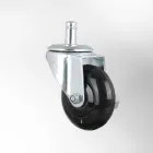 2.5 Inch Caster Cheap 63mm Black PU Castor Wheel with Zinc plate
