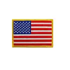American Custom Army Military Rectangle Embroidery Badges Patches Small Iron On Usa Flag Patch For Clothes