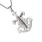 Wholesale christian jewelry gift stainless steel rosary jesus cross pendant nepalese beads necklace