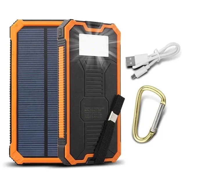 Promotional 10000mah Solar Mobile Charger Power Bank with Customized Logo Outdoor Power Supply - ANKUX.COM