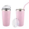 20oz Stainless Steel Coffee Tumbler with Lid and Straws Insulated Travel Tumbler Coffee Cup