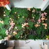 Chinese Factory Wholesale Plastic Turf Green And Flower Artificial Wall For Indoor Decorations