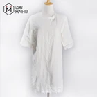 Garment Custom Design Women Embroidered Blouse Ladies Linen Cotton Top