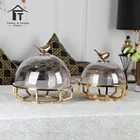 Wholesale luxury fruit plate glass candy chocolate plate home decor