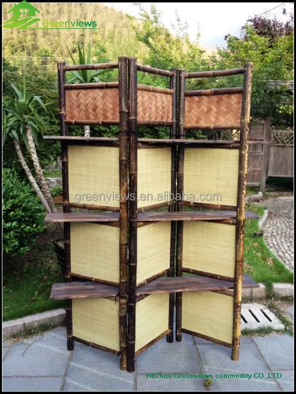Outdoor Folding Screen Cheap Movable Foldable Living Bamboo Portable