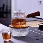 Strong borosilicate glass chinese tea pot kettle set for life