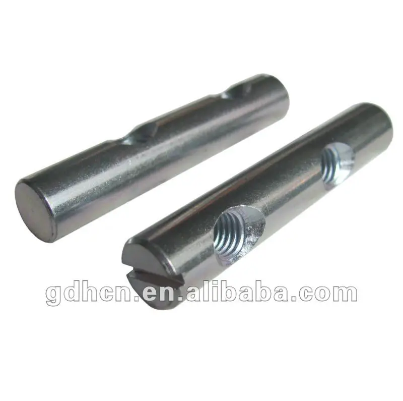 Furniture fastener cross dowel nut double screwed holes barrel nut
