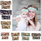 Headband Sets Mother Baby Girl Twisted Headband Floral BowKnot Hairband Turban Head Wrap Hair Band Accessories