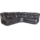 Modern black leather recliner sectional funiture sofa home living room