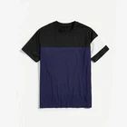 Men Cut And Sew Short Sleeve Tee Round Neck T shirt Wholesale Bulk T shirts
