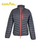 Custom color water repellent hiking luxury duck down padded coat women