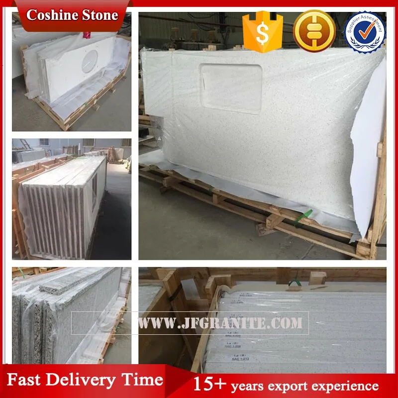 Jianfa Prefab crystal yellow quartz stone vanity top