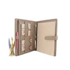 Multi-function decorative leather document file folders executive a4 custom padfolio no minimum