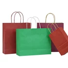Custom Printed Shopping Recycle Carry Treat Paper Bags Packing Christmas Wine Paper Gift Bag In Bulk