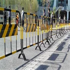 Road traffic expandable barrier/traffic safety barricade Black & Yellow