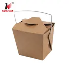 米国市場ホット販売食品クラフト紙ボックスピザ揚げチップランチ麺サラダボックスカスタムデザインロゴサイズ色amazon人気