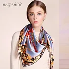 Fashion Brand 100% Silk Handmade Square Shawl Scarves Women