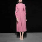 Guangzhou Long Vintage Front Button Winter Pocket Elegant Women Dress