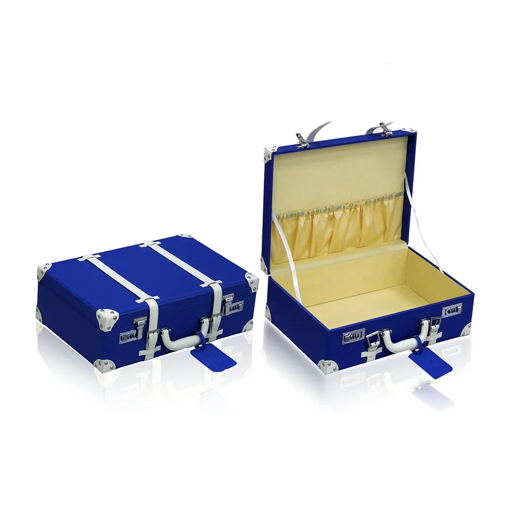 Retro Unique Large Capacity PU Leather Storage Box With Handle
