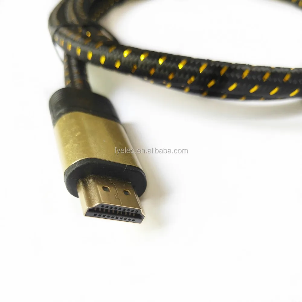 4K 3D 60HZ HD MI Cable Gold Plated HD MI Pure copper cable With Nylon braiding Plated metal shell - ANKUX.COM