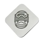 White Leather Patch Custom Embossed Leather Patch
