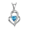 Big blue crystal collar joyas titanic heart of ocean necklace