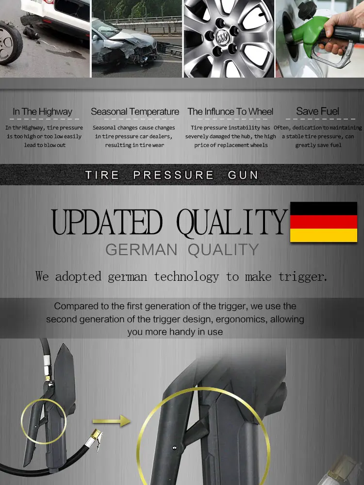 new style digital tire inflator gauge gun wall mount 12 BAR DIGITAL TIRE INFLATION GUN