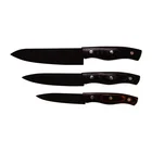 Fda Handle Blade Knife Kitchen Premium Pakka Wooden Handle Black Ceramic Blade Kitchen Knife Set