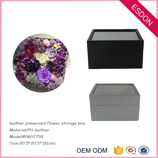 pu leather chocolate flower sotrage gift box design it yourself