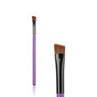 Angled Cosmetic Eye Brow Brush with Different colors Wood Handle Eyebrow Makeup Brush