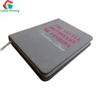 high quality silk screen printing round back fabric hardcover book