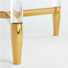 Eco-friendly 2020 Hot Selling Round Side Table Gold Acrylic End Stainless Steel Brass Triangle Coffee