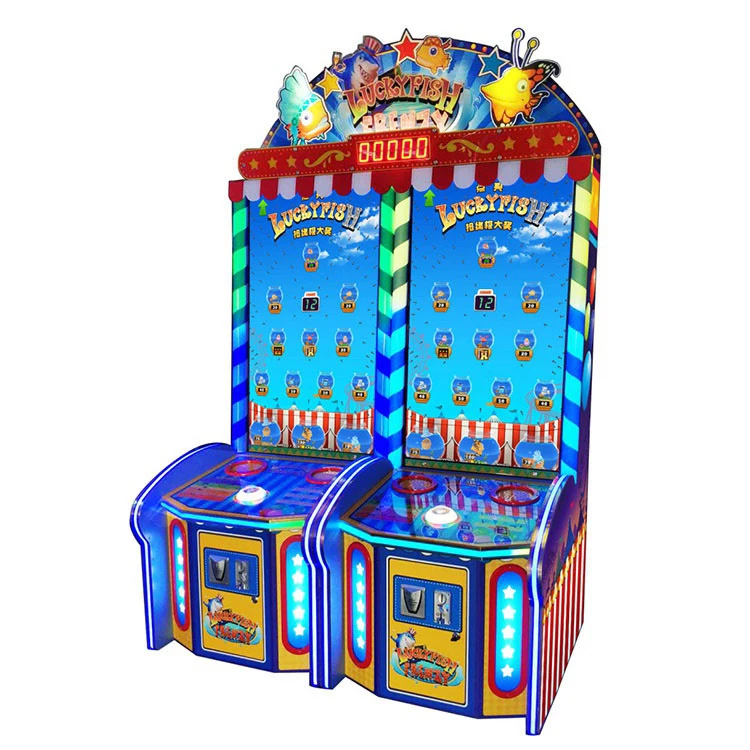 Threeplus Coin Operated Lucky Fish Button Ticket Redemption Game Machine