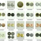 Black Buttons Buttons Metal Shirt Button Gold Black 10mm 2-Holes Round Custom Metal Shirt Buttons For Clothing